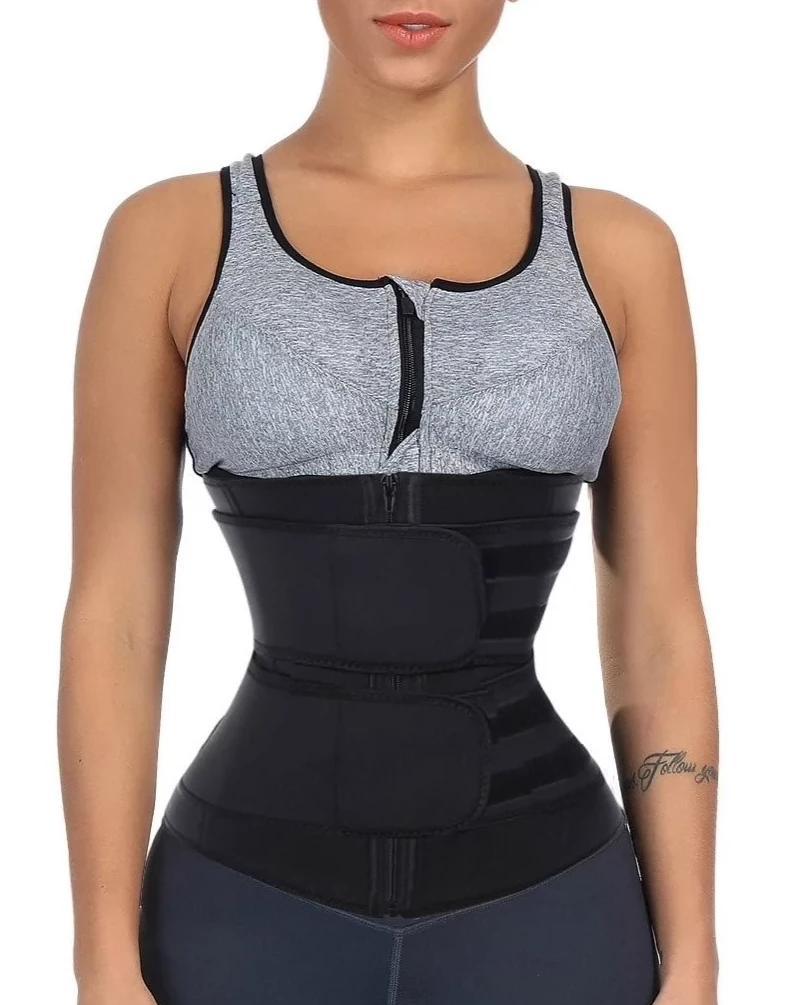 Ceinture amincissante Lighteme - Sangles de compression doubles avec fermeture éclair de soutien !