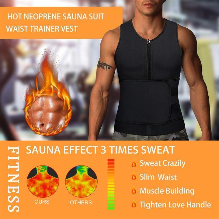 Gilet de sauna brûle-graisses pour hommes Lighteme - Brûlez des calories supplémentaires et tonifiez-vous rapidement !