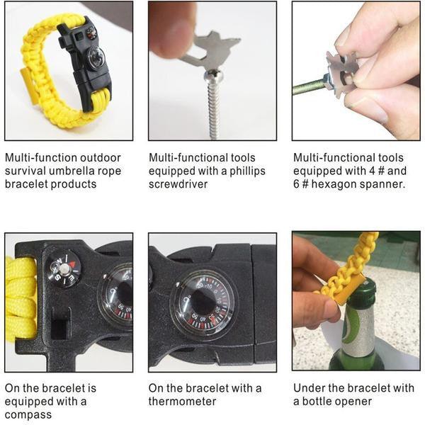 Lighteme Survival 15 in 1 Paracord-Armband