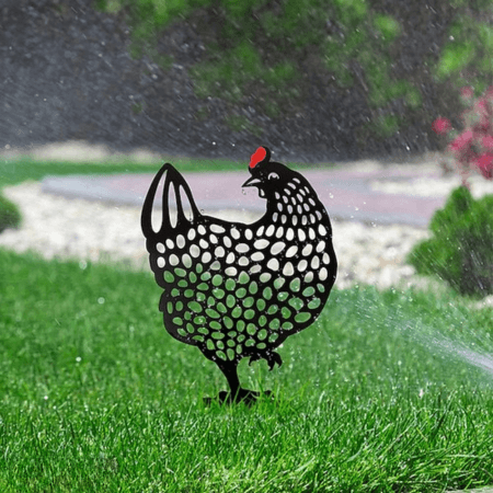 Décoration de jardin en forme de poule Lighteme - Lot de 5