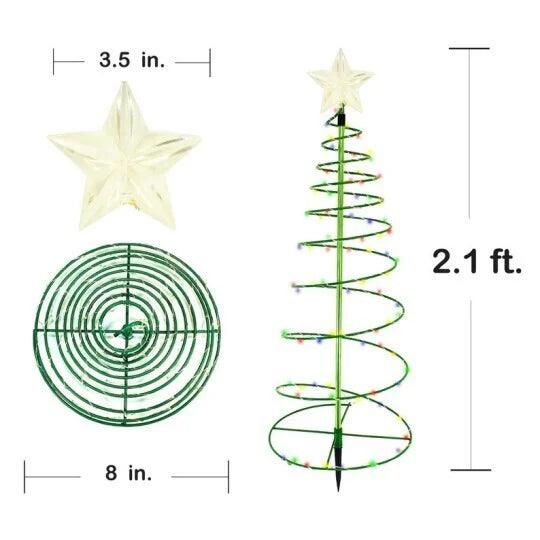 Sapin de Noël solaire LED en métal avec guirlande lumineuse Lighteme