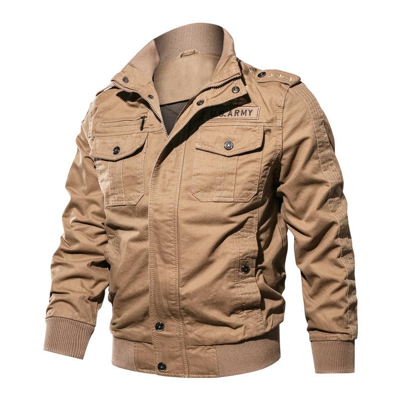 Leichte Army-Winderbreaker-Jacke aus Lighteme-Baumwolle