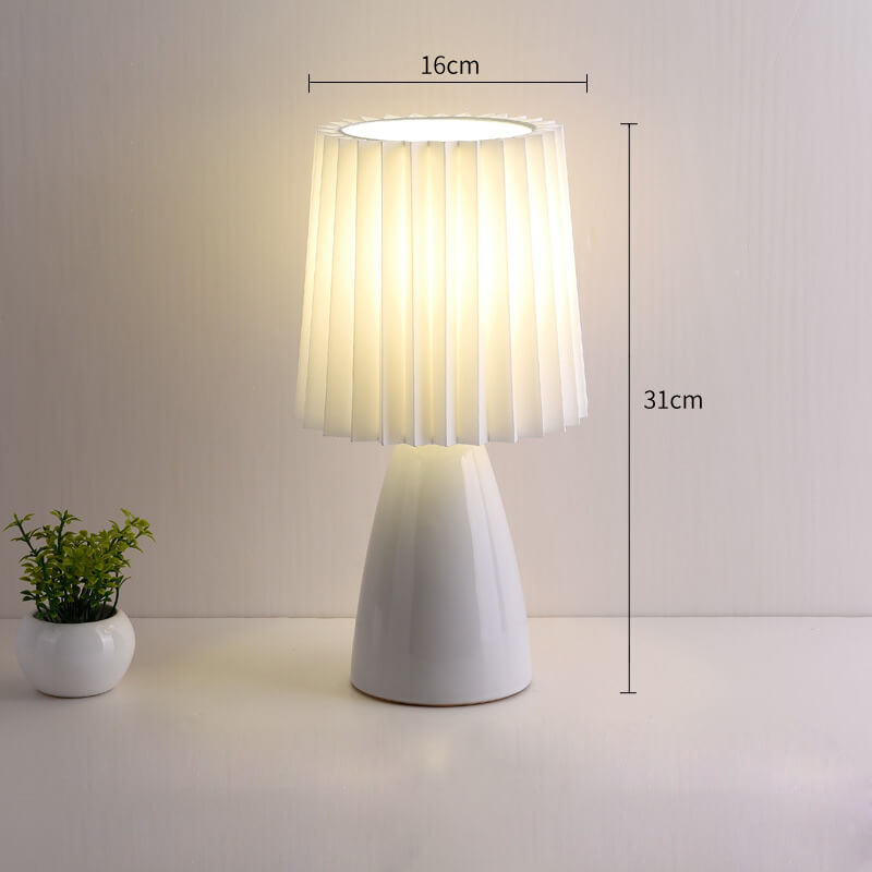Lighteme Ceramic Pleated Table Lamp
