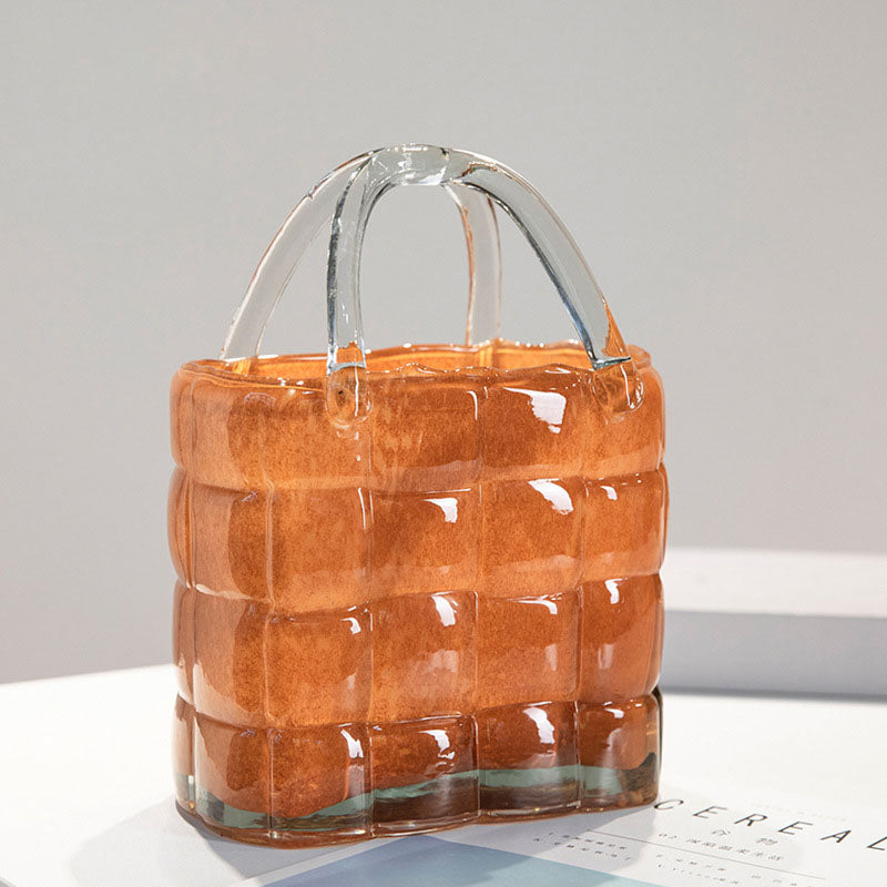 Lighteme Creative Handbag Glass Vase