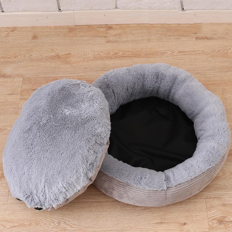 Lighteme Rundes Hundebett mit abnehmbarem Kissen