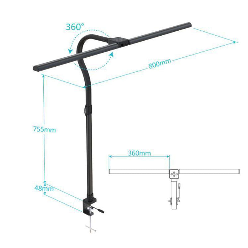 Lampe de bureau à clip de protection oculaire Lighteme