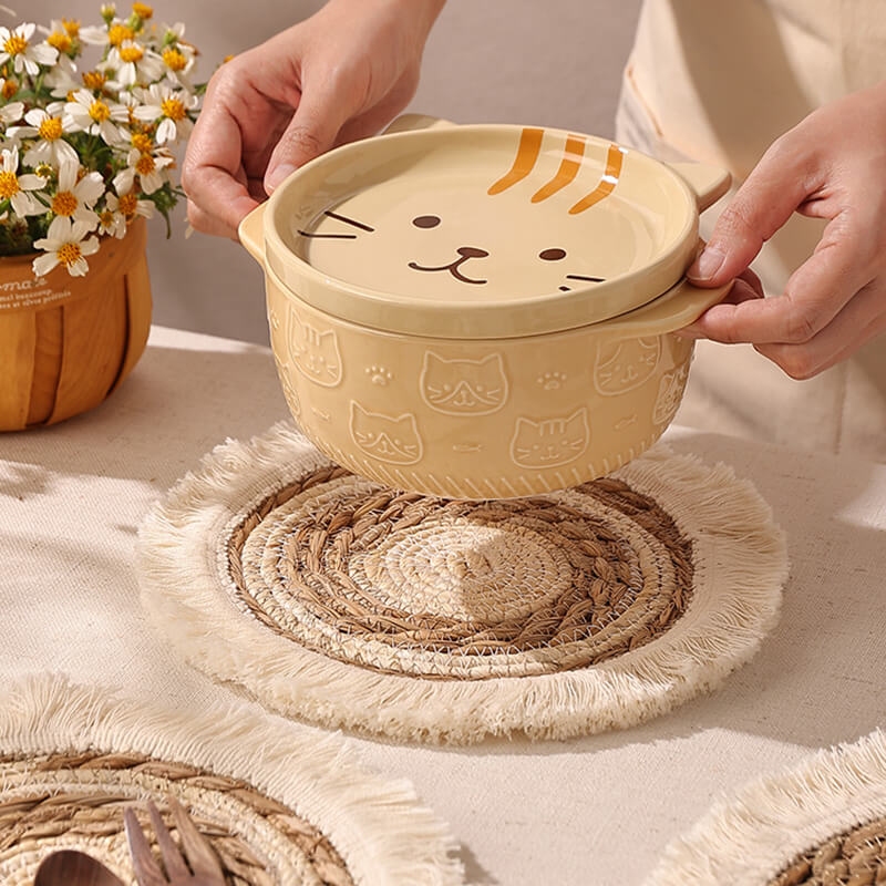 Lighteme handgewebtes Tischset mit Quaste