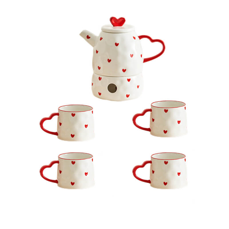 Lighteme Heart Ceramic Teapot Set