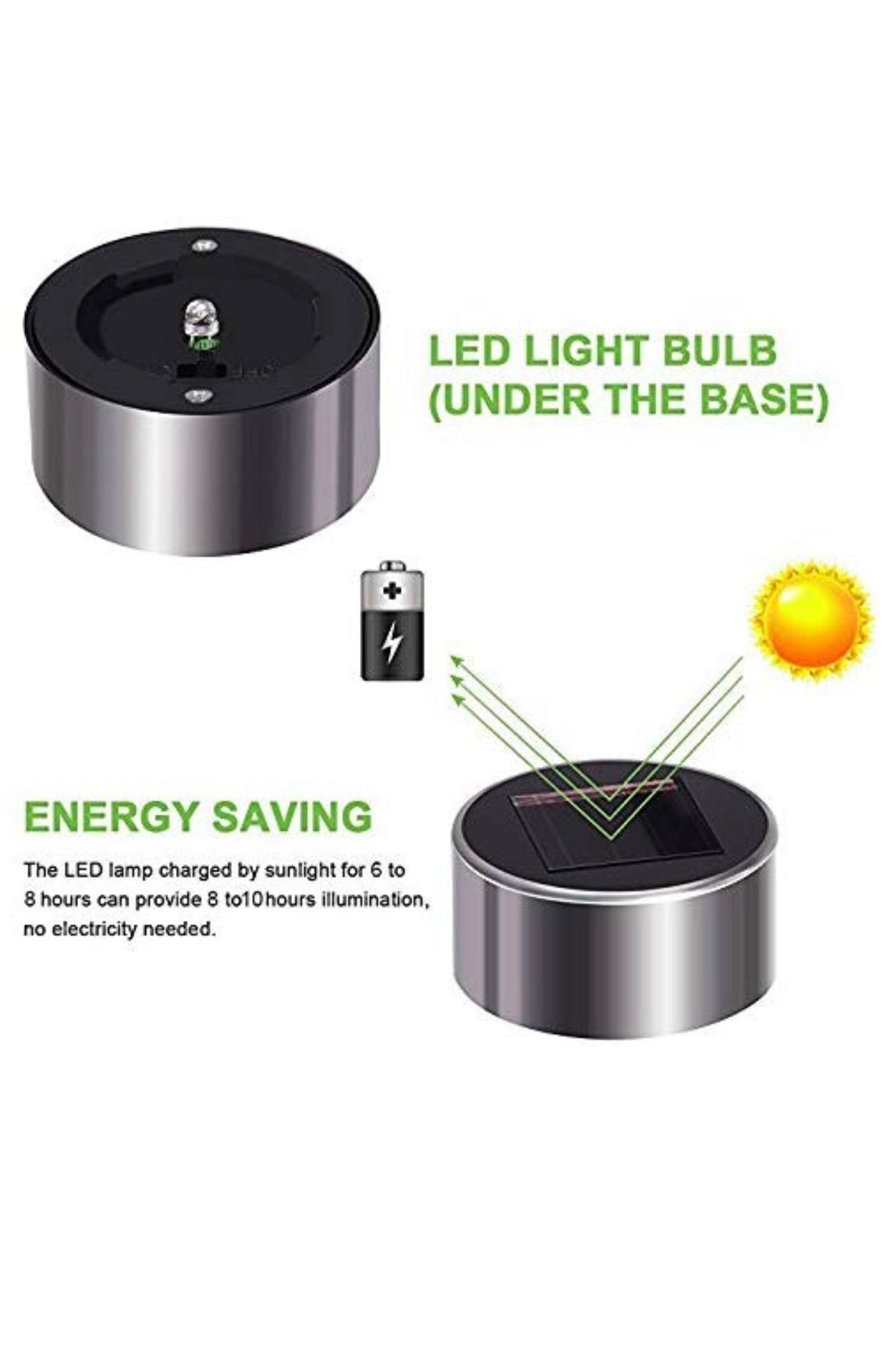 Lighteme 48er-Pack Outdoor Edelstahl LED Solar Power Licht Rasen Garten Landschaft Weg