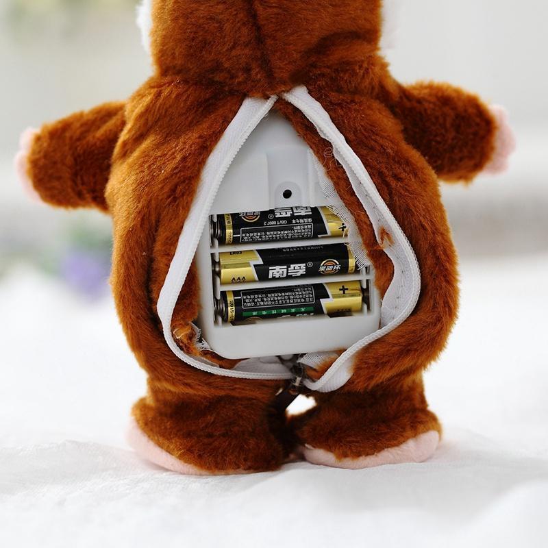 Peluche hamster Lighteme Cute qui marche et parle, enregistreur sonore interactif