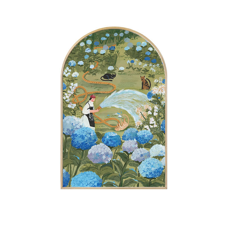 Lighteme Landscape Arched Canvas Art Painting