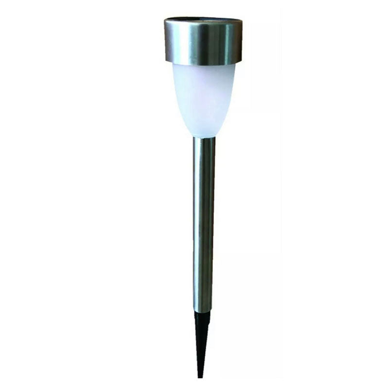 Lot de 15 lampes solaires à LED argentées Lighteme en acier inoxydable