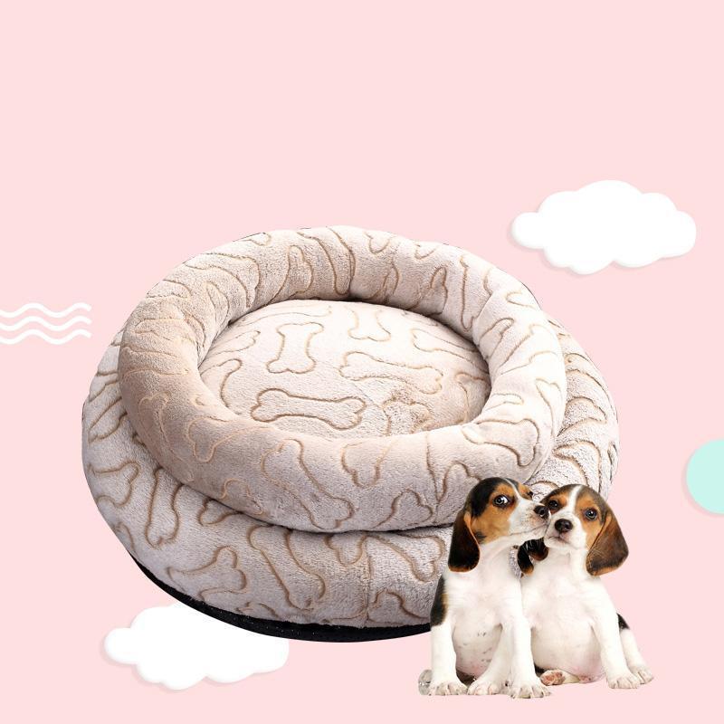 Lighteme Maschinenwaschbares Hundebett in Knochenform (2 Größen)