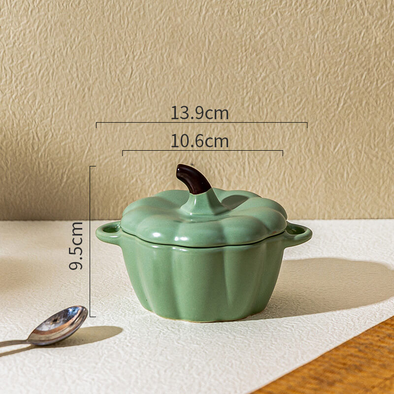 Lighteme Pumpkin Shape Ceramic Baking Bowl