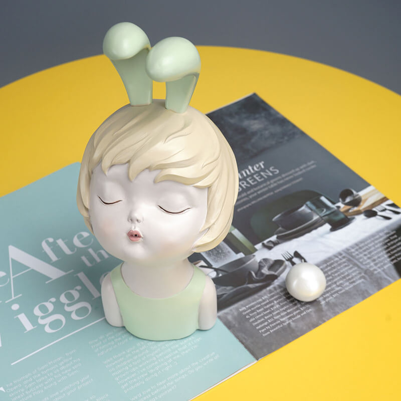 Décoration en résine Lighteme Rabbit Girl