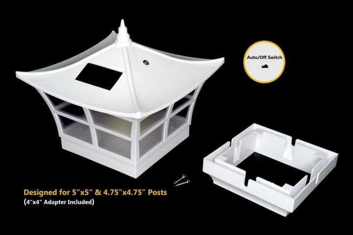 Lighteme Solar-Zaunkappenleuchte - Weiß