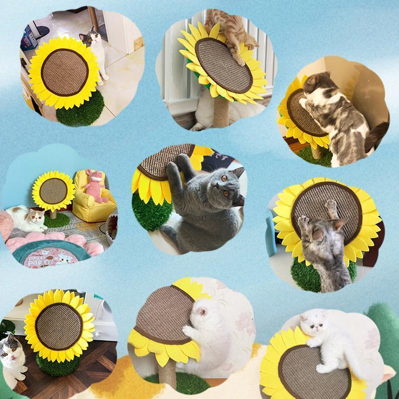 Lighteme Sisal Sonnenblumen-Katzenkratzbrett