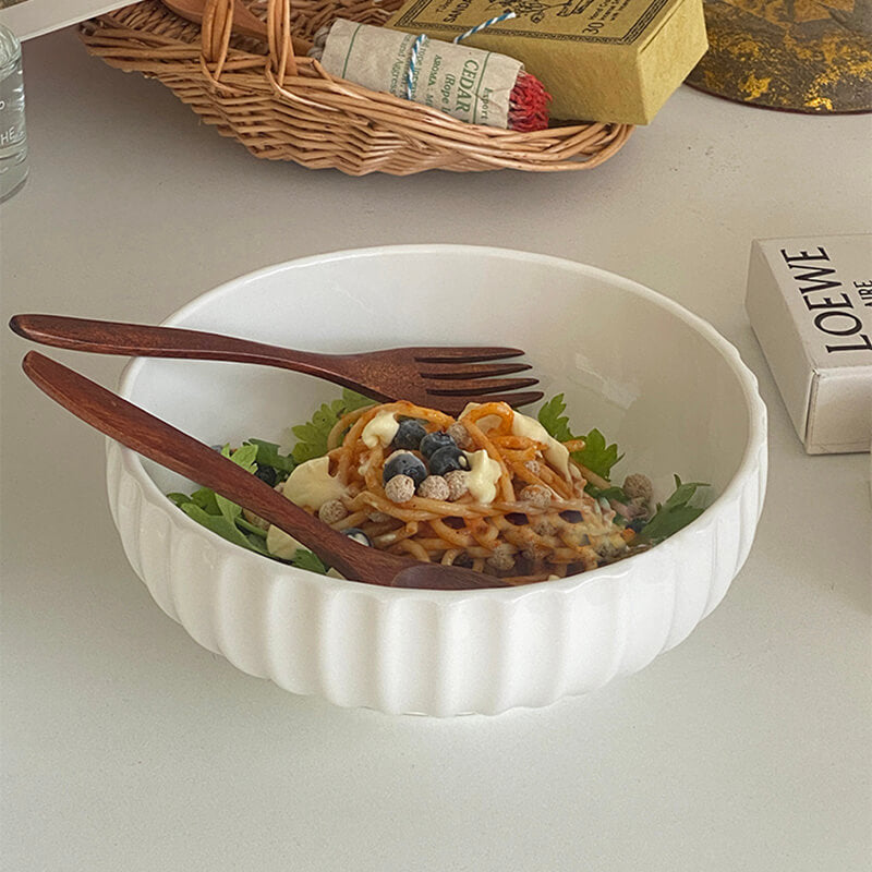 Lighteme Keramikschüssel mit vertikaler Maserung