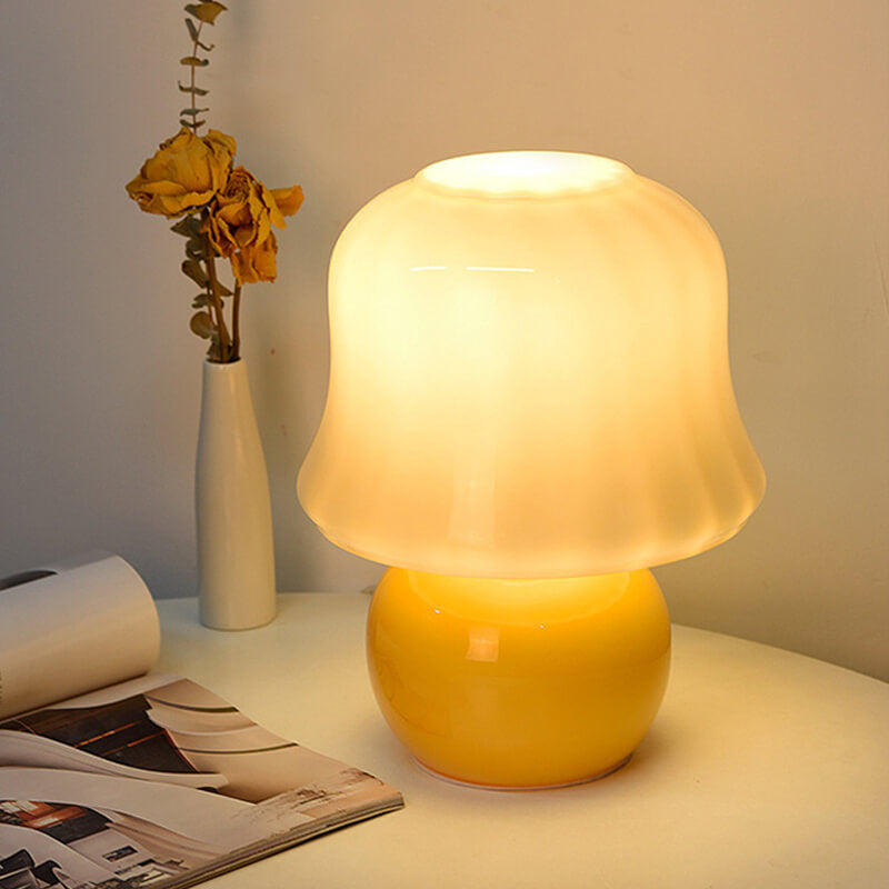 Lighteme Vintage Creamy Yellow Mushroom Lamp