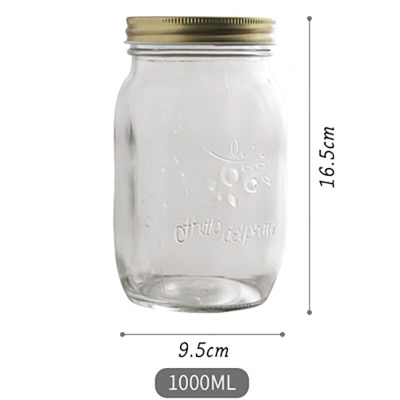 Lighteme Vintage-Vorratsdose aus geprägtem Glas