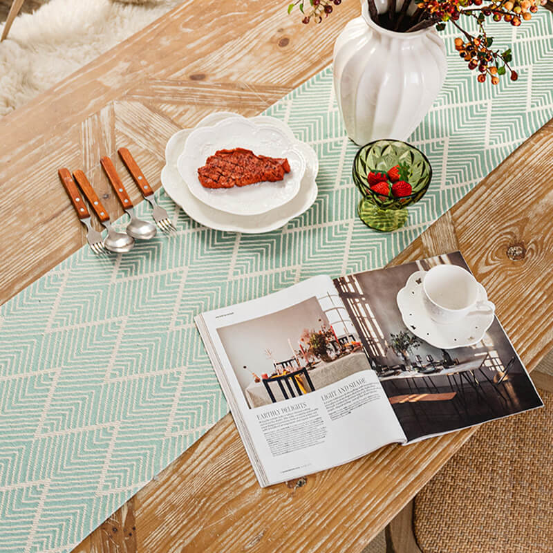 Chemin de table ondulé en jute Lighteme