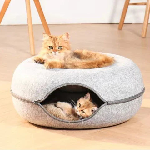 Lit tunnel confortable pour chat Lighteme pour jouer et se reposer