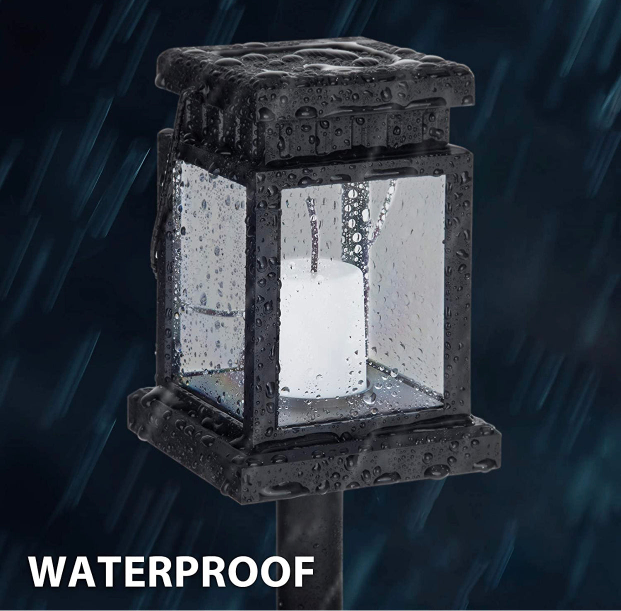 Lot de 8 lanternes solaires suspendues Lighteme 10 lumens - Blanc chaud