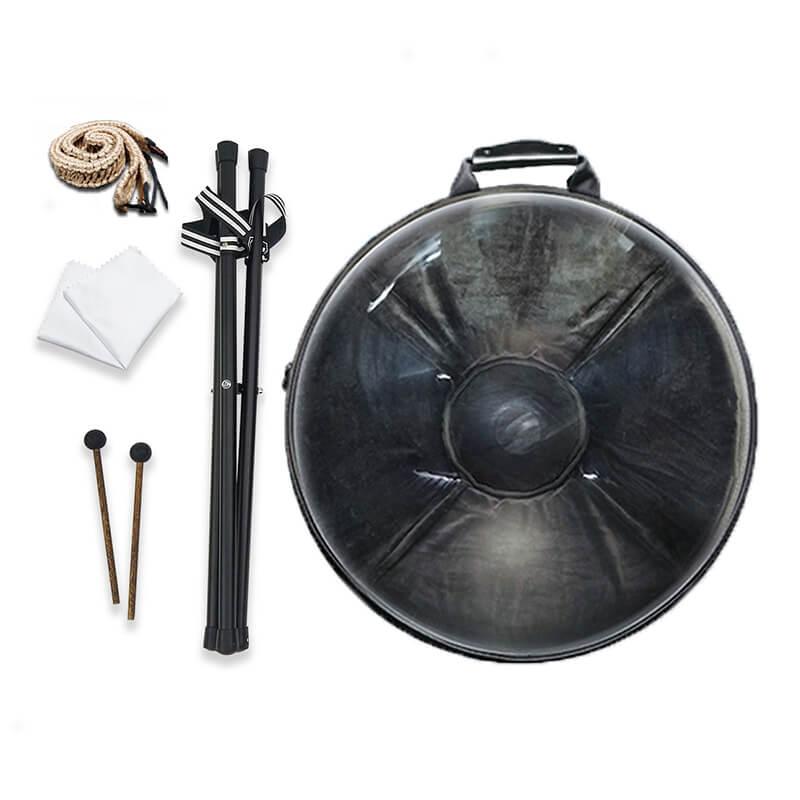 AS TEMAN Handpan Polaris 10 Notes Ré Mineur Scale Golden Hangdrum avec coffret cadeau