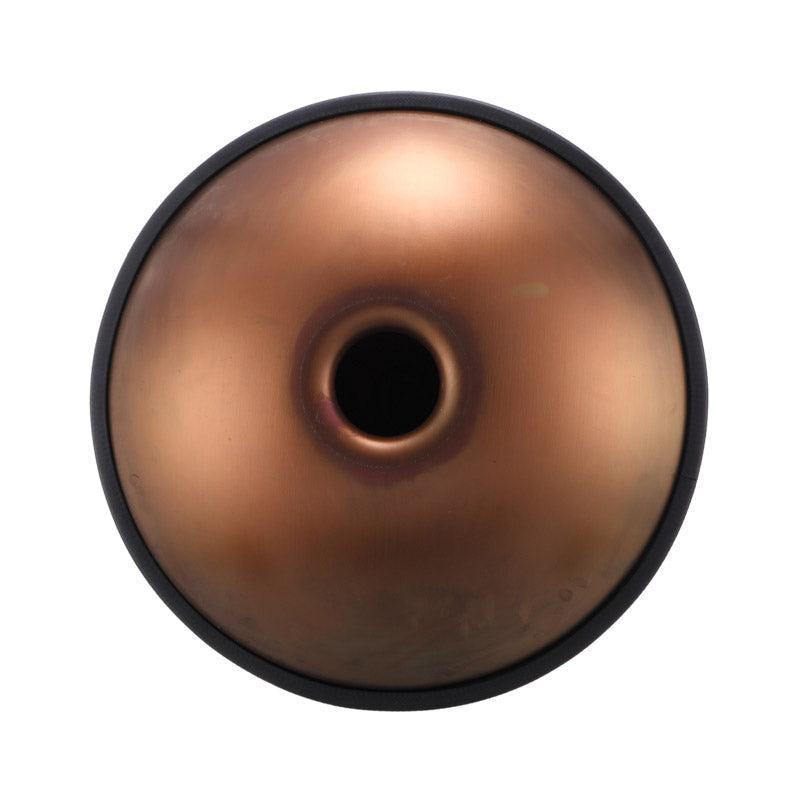 Lighteme Level C Upgrade Dazzling Gold Kurd Scale D Minor 22 Inch 10 Notes Stainless Steel Handpan Drum, Available in 440 Hz, High-end Percussion Instrument