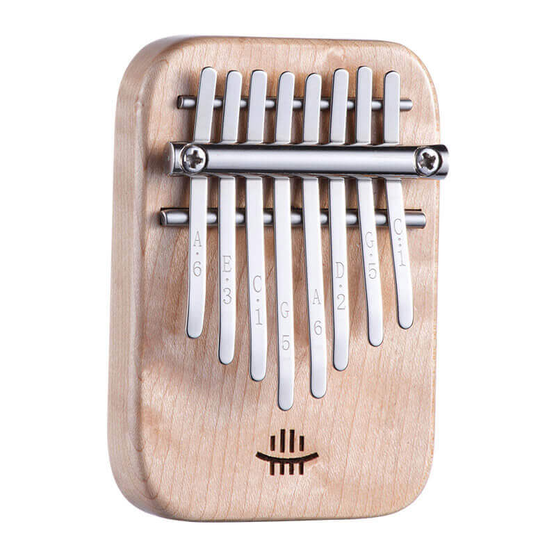 Mini 8 Key Maple Single Board C Tone Hollow Kalimba Thumb Piano