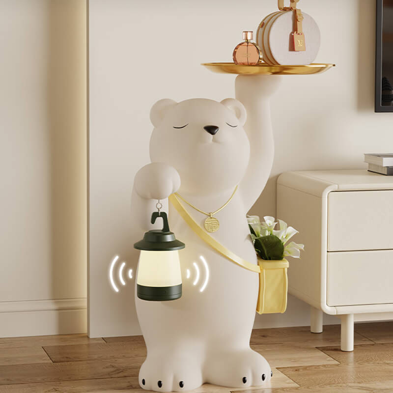 Décoration de rangement en résine en forme d'ours mignon Lighteme