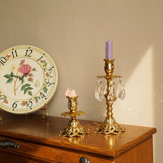 Lighteme Vintage Brass Candle Holder