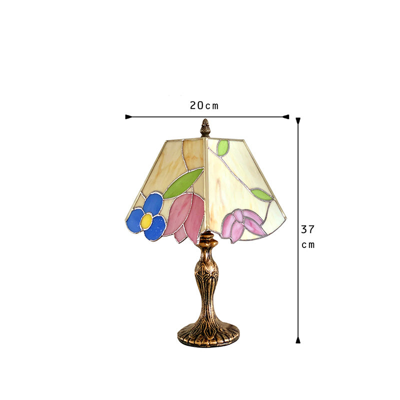 Lighteme Vintage Stained Glass Table Lamp
