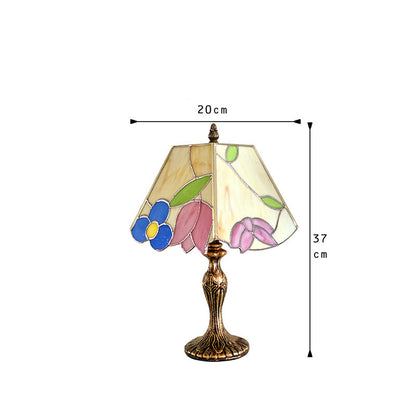 Lighteme Vintage Stained Glass Table Lamp