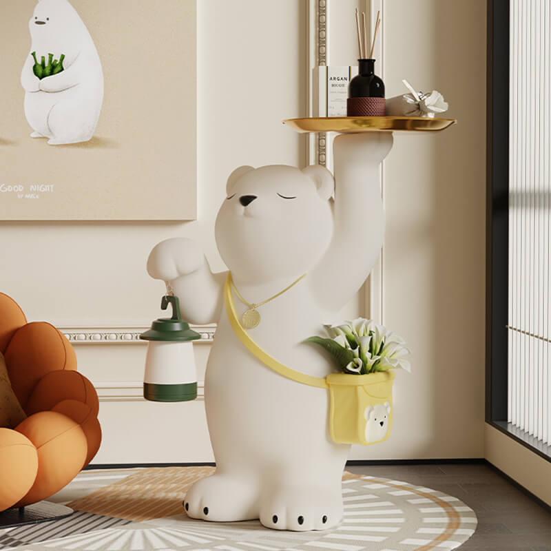 Décoration de rangement en résine en forme d'ours mignon Lighteme