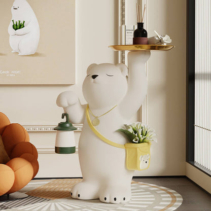 Décoration de rangement en résine en forme d'ours mignon Lighteme