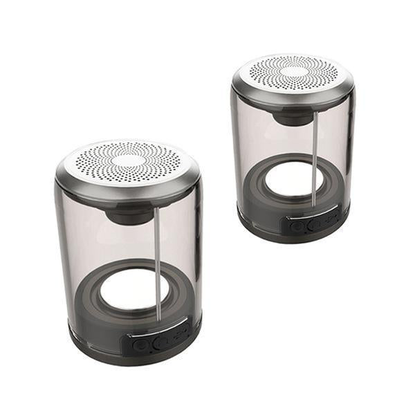 Enceinte Bluetooth magnétique Lighteme transparente (2 couleurs)