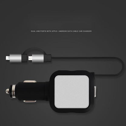 Lighteme Two-In-One Retractable Car Charger (4 colors)