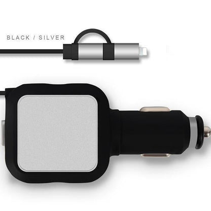 Lighteme Two-In-One Retractable Car Charger (4 colors)