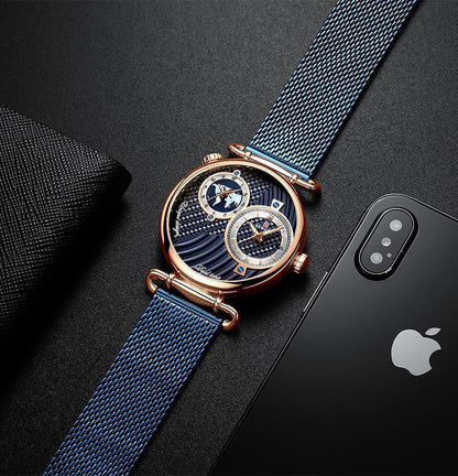 Lighteme Luxus-Wasserdichte Multi-Zeitzonen-Uhr für Herren (5 Farben) 