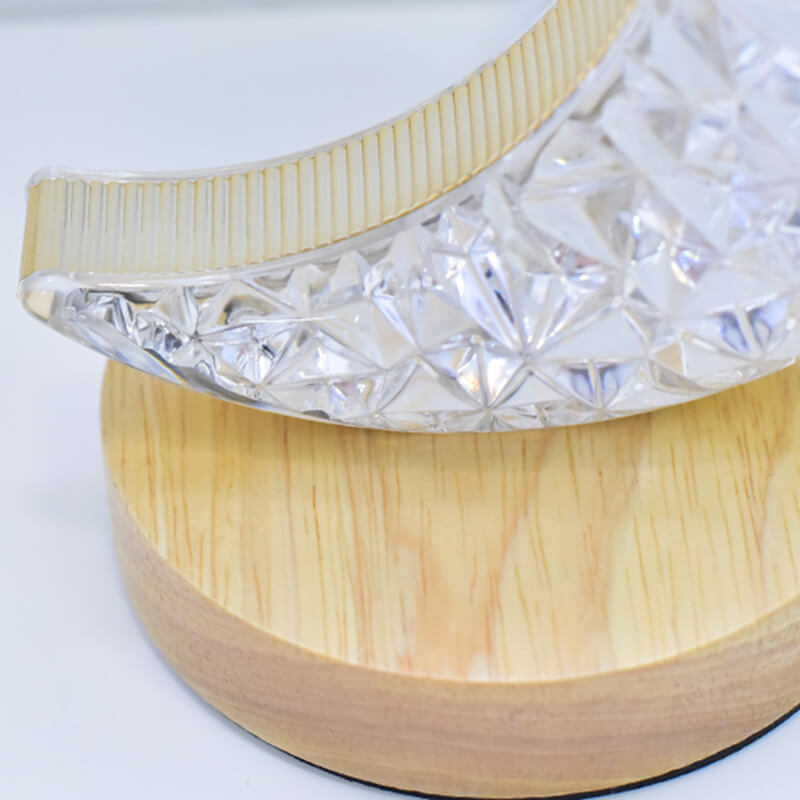 Veilleuse étoile et lune en cristal Lighteme