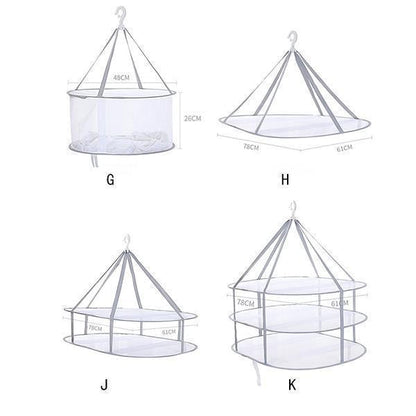 Lighteme Wäscheständer aus gefaltetem Netzgewebe (10 Ausführungen)