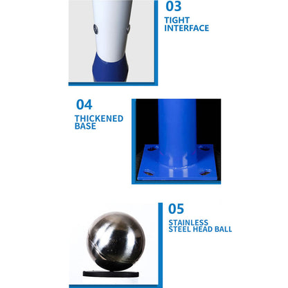 Lighteme 20 Fuß kommerzieller Straßen-/Parkplatz-/Flaggenlichtmast, Aluminium + Käfig, 1er-Pack