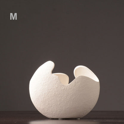 Lighteme Eggshell White Ceramic Planter