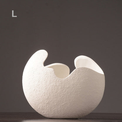 Lighteme Eggshell White Ceramic Planter