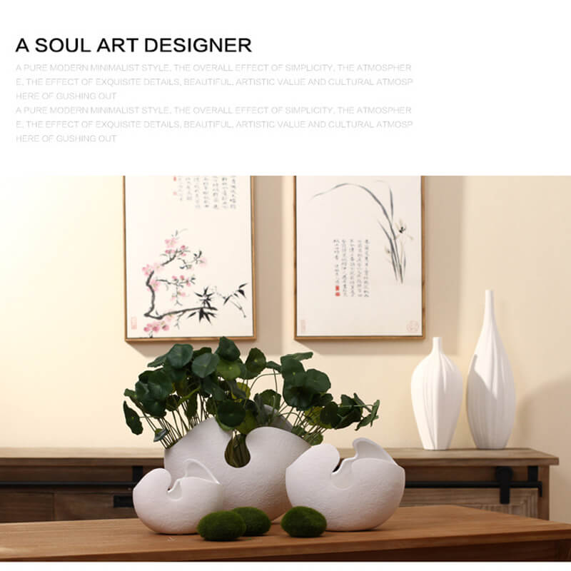 Lighteme Eggshell White Ceramic Planter