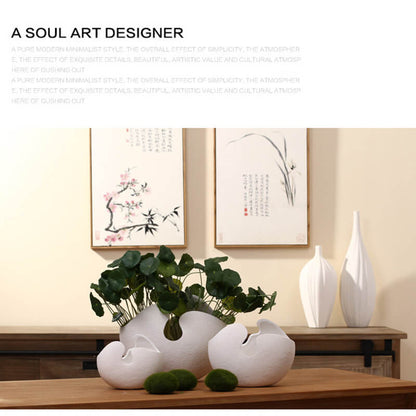 Lighteme Eggshell White Ceramic Planter