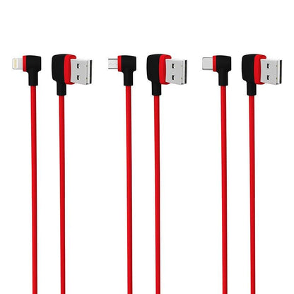 Ihrtrade Titan Unbreakable 90 Degree Plug Fast Charging Cable (3 Colors & 4 Sizes) | ihrtrade.tw
