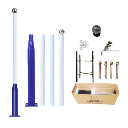 Lighteme 20 Fuß kommerzieller Straßen-/Parkplatz-/Flaggenlichtmast, Aluminium + Käfig, 1er-Pack