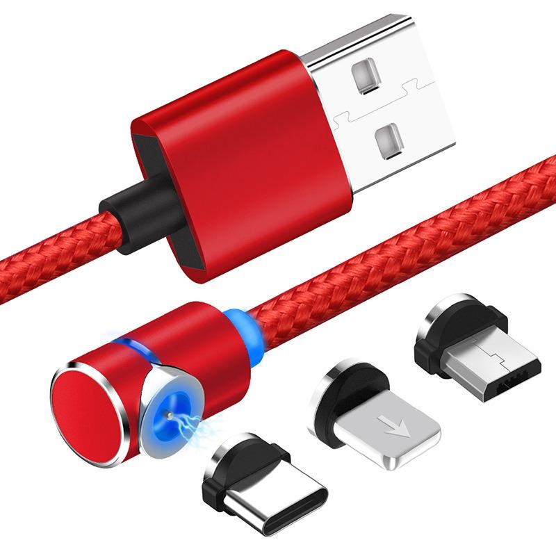 Ihrtrade 360° Magnetic Charging Cable For Apple / Micro-USB / USB-C (4 colors & 3 models)